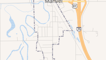 Manvel, North Dakota map