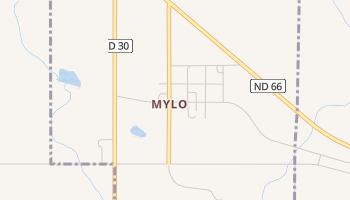 Mylo, North Dakota map