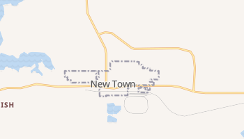 New Town, North Dakota map