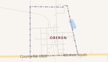 Oberon, North Dakota map