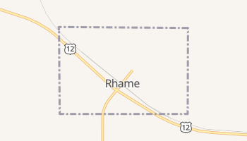 Rhame, North Dakota map