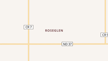 Roseglen, North Dakota map