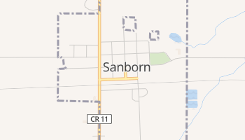 Sanborn, North Dakota map