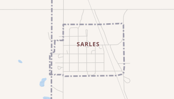 Sarles, North Dakota map