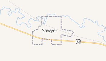 Sawyer, North Dakota map