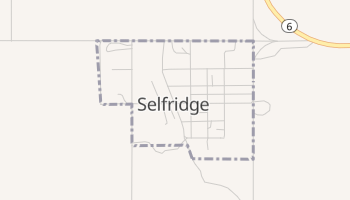 Selfridge, North Dakota map