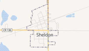 Sheldon, North Dakota map