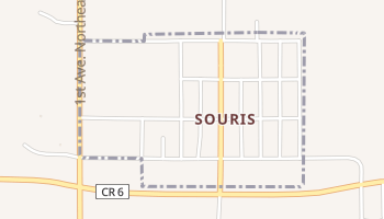 Souris, North Dakota map