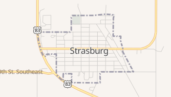 Strasburg, North Dakota map