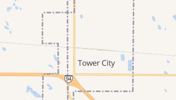 Tower City, North Dakota map