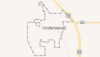 Underwood, North Dakota map