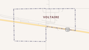 Voltaire, North Dakota map