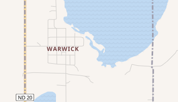 Warwick, North Dakota map