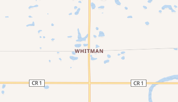 Whitman, North Dakota map