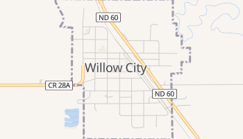 Willow City, North Dakota map