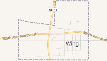 Wing, North Dakota map
