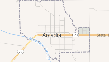 Arcadia, Nebraska map