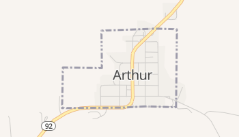 Arthur, Nebraska map