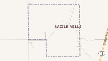 Bazile Mills, Nebraska map