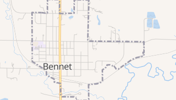 Bennet, Nebraska map