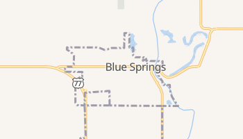 Blue Springs, Nebraska map
