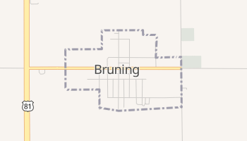 Bruning, Nebraska map