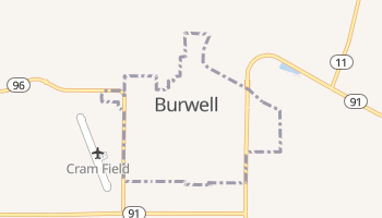 Burwell, Nebraska map