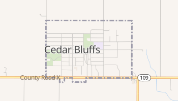 Cedar Bluffs, Nebraska map
