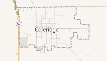 Coleridge, Nebraska map