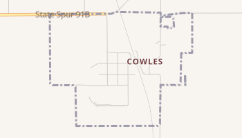 Cowles, Nebraska map