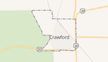 Crawford, Nebraska map