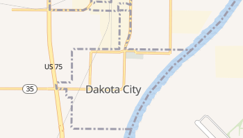 Dakota City, Nebraska map