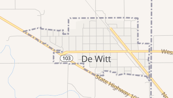 De Witt, Nebraska map