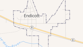 Endicott, Nebraska map