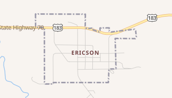 Ericson, Nebraska map