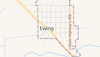 Ewing, Nebraska map
