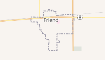 Friend, Nebraska map