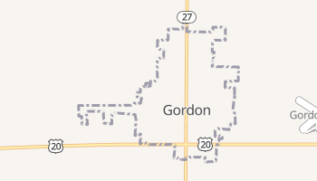 Gordon, Nebraska map