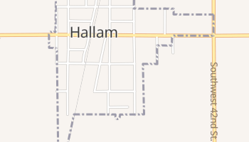 Hallam, Nebraska map