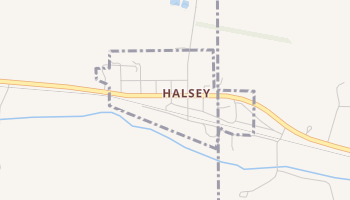 Halsey, Nebraska map