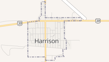 Harrison, Nebraska map