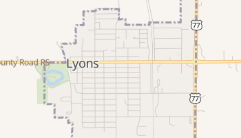 Lyons, Nebraska map