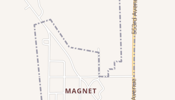 Magnet, Nebraska map