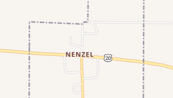 Nenzel, Nebraska map