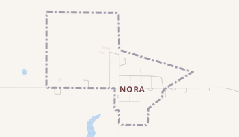 Nora, Nebraska map