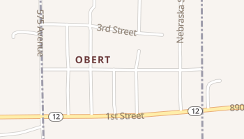 Obert, Nebraska map