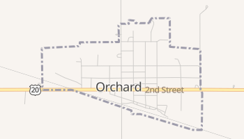 Orchard, Nebraska map