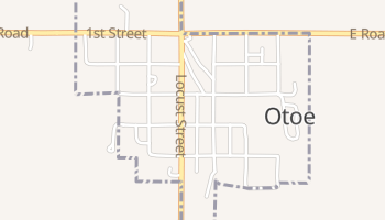 Otoe, Nebraska map