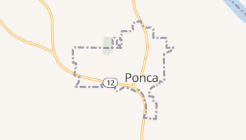 Ponca, Nebraska map