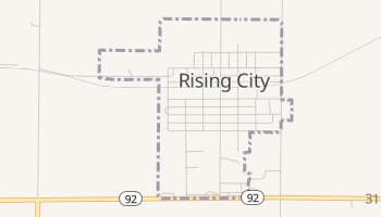 Rising City, Nebraska map